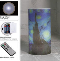 Flameless Candles - 2-Pack Van Gogh Starry Night Battery view 2