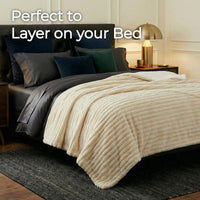 Faux Fur Throw Blanket - 60x70-Inch Twin Blanket for Couch view 8