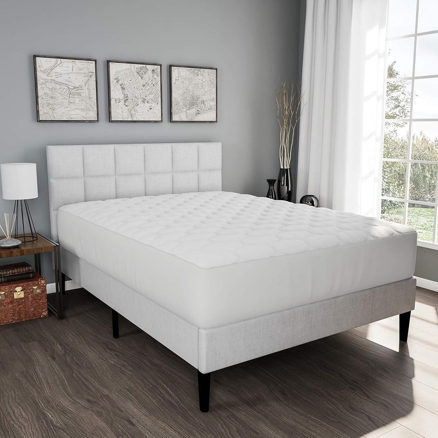 Padded Mattress Cover-100% Cotton Twin Overstuffed Quilted &mdash; Lavish Home