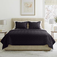 2-Piece Twin Quilt Set, Black. view 74