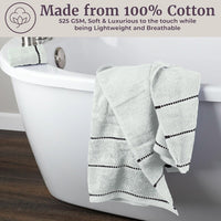 Bathroom Towels Set, Bathroom Accessories, Seafoam, Set of 6 view 5