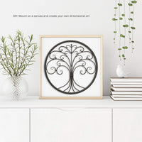 Wall Dcor Iron Metal Tree of Life Modern Wall Sculpture Art view 2