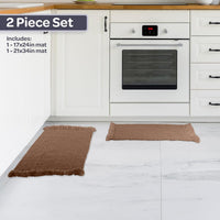 Bathroom Rugs - 2-Piece Waffle Bath Mat Set for Boho Bathroom view 12