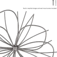 Wall Decor - Metallic Layered Wire Flower Sculpture view 3