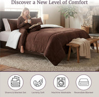 King Size Comforter Set, Chocolate view 4