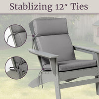 Outdoor Chair Cushions Set of 2-45x21.5x3in High Back Outdoor view 9