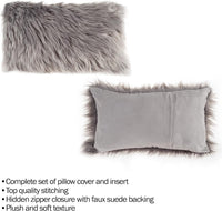 Decorative Pillows, 12" x 20", Gray view 3