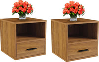 Side Table with Storage, Brown, Set of 2 view 1