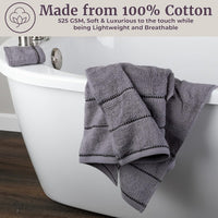 6 Piece Bathroom Towels Set, 12" x 12" view 5