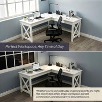 59" L-Shaped Desk - Corner Computer Desk for Home Office view 4