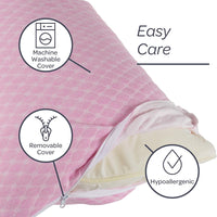 Memory Foam Body Pillow- for Side Sleepers, Back Pain, Pink view 5