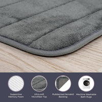 Bathroom Rug Set - 2-Piece Memory Foam Bath Mats view 5