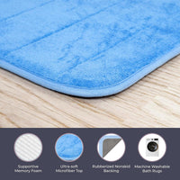 Bathroom Rugs - 2-Piece Memory Foam Bath, 1'8" x 2'8" (Rectangular) view 5