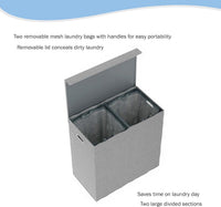 Double Laundry Basket with Lid view 3
