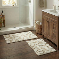 Bathroom Rug Set, Sage Green, 2-Piece-Set, 35"x22"/25"x18" view 7