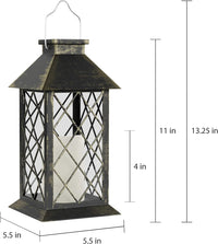 Solar Powered Lantern- Hanging or Tabletop Water Resistant LED view 3
