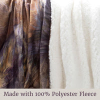 Sherpa Fleece Throw Blanket - Wolf Print Pattern view 6