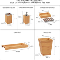 5-Piece Bathroom Decor Set view 2
