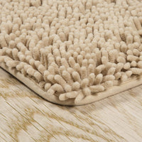 Memory Foam Shag Bath Mat (24x58), Ivory view 5