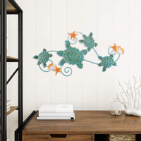 Sea Turtles Wall Art with Shells and Starfish view 5