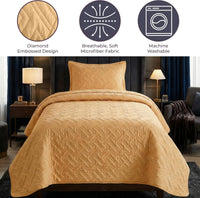 2-Piece Twin Quilt Set, Black. view 50