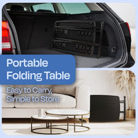 Indoor/Outdoor Portable Folding Table, Black, 2.5ft view 4