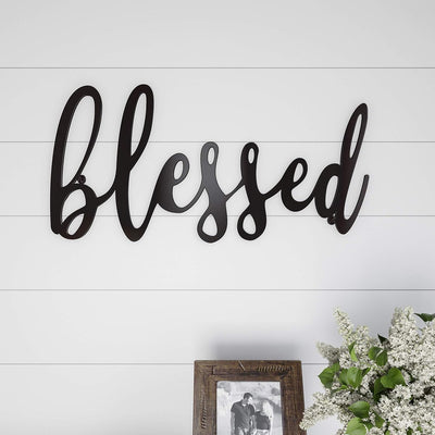 Blessed Wall Decor - Decorative 3D Metal Cutout