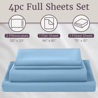 3-Piece Brushed Microfiber Twin Sheet Set, Purple view 26