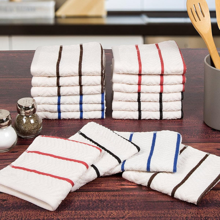 8-Piece Combed Cotton Kitchen Towels Set &mdash; Lavish Home