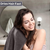 Bathroom Towels Set, Bathroom Accessories, Charcoal, Set, 54.5" x 28" view 4