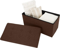 Folding Storage Ottoman - Tufted Footrest, Linen Chest view 26