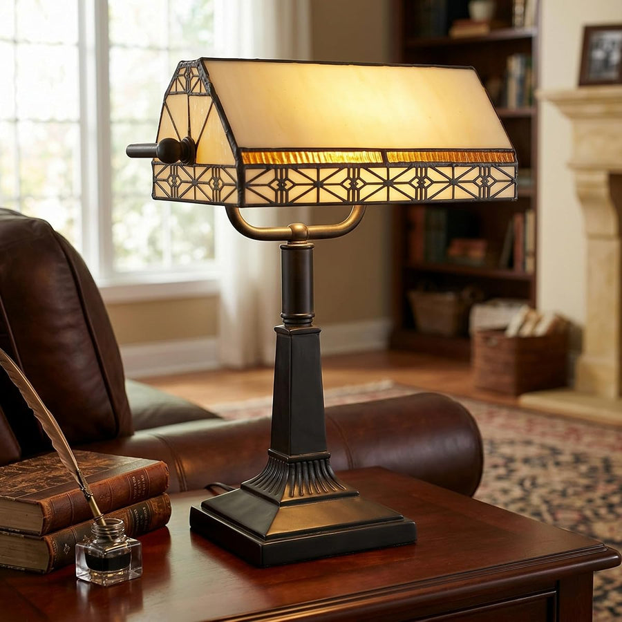 Tiffany-Style Bankers Lamp &mdash; Lavish Home