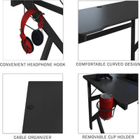 Gaming Computer Desk - Carbon Fiber Texture Finish PC Desk view 2