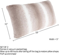 2-Pack Decorative Pillows, 11" x 19", Gray view 2