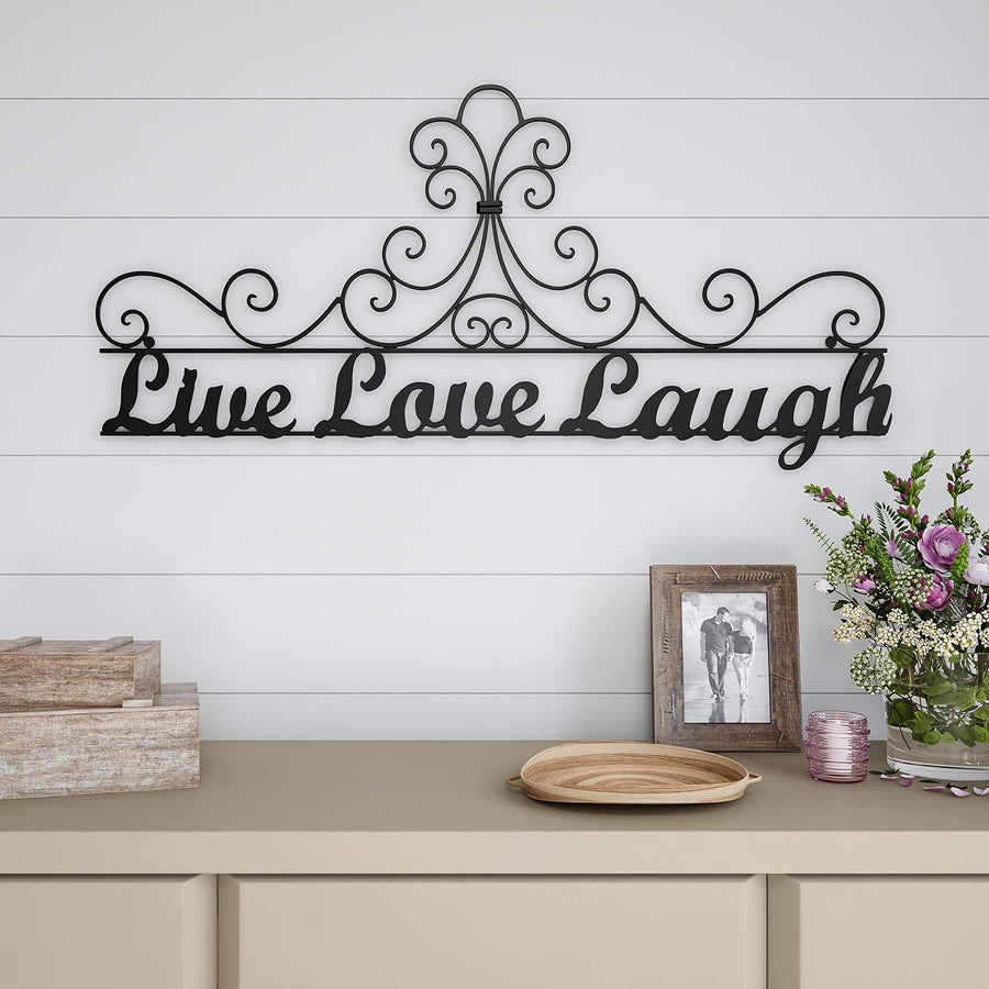 Metal Cutout-Live Laugh Love Decorative Wall Sign-3D Word Art &mdash; Lavish Home