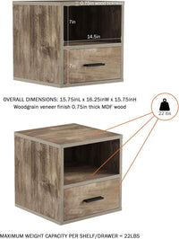 Side Table with Storage, Brown view 9