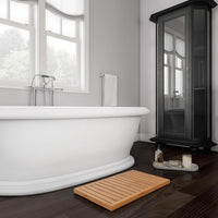 Bamboo Bath Mat-Eco-Friendly Natural Wooden Non-Slip Slatted view 5
