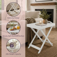 End Folding Modern Minimalist Wooden Contemporary Side Table view 30