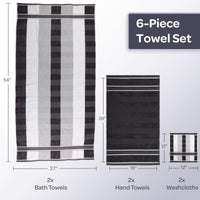 Bathroom Towels Set, Bathroom Accessories, 54 inches x 27 inches view 6