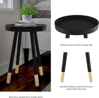 Round End Table, White, 17" x 22" view 16