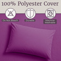 3-Piece Brushed Microfiber Twin Sheet Set, Purple view 4