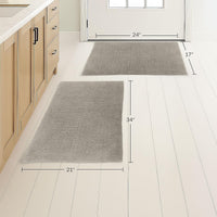 Bathroom Rugs - 2-Piece 2500GSM Cotton Bath Mat Set view 11