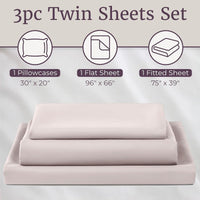 3-Piece Brushed Microfiber Twin Sheet Set, Purple view 15