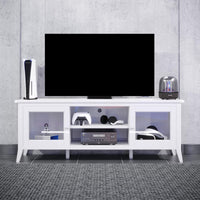 TV Stand with Storage Cabinet, 2 Cubbies and 2 Shelves view 4