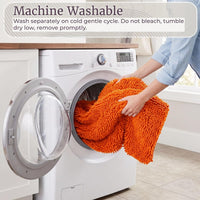 Bath Mat - 58x24-Inch Bathroom Runner with Non-Slip Backing, Orange view 5