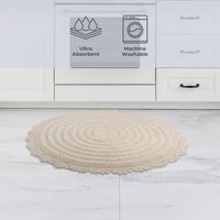 Bathroom Rugs - 2-Piece Woven 1560GSM Cotton Bath Mat Set view 4