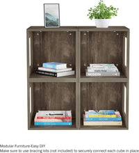 Modern Small Bookcase with Storage view 2
