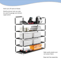 Shoe Storage Rack - 5-Tier Shoe Organizer for Closet view 3