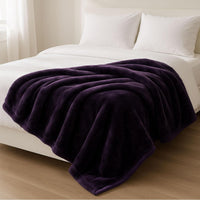 Solid Soft Heavy Thick Plush Mink Blanket 8 Pound - Beige view 6