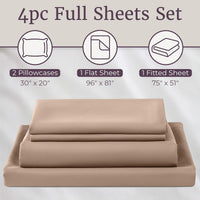 3-Piece Brushed Microfiber Twin Sheet Set, Purple view 57